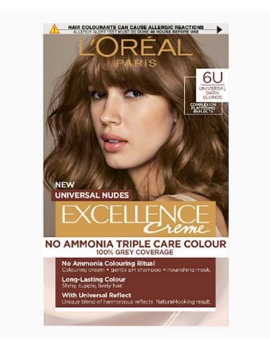 Excellence Creme Triple Care Hair Colour 6U Universal Dark Blonde