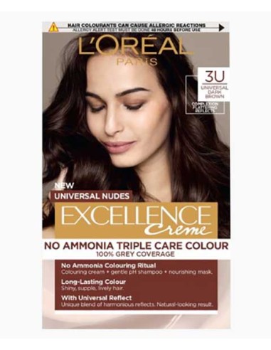 Excellence Creme Triple Care Hair Colour 3U Universal Dark Brown
