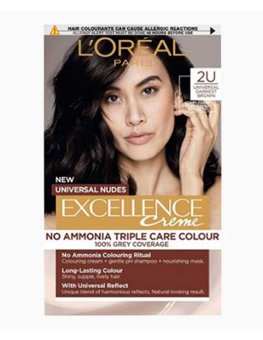 Excellence Creme Triple Care Hair Colour 2U Universal Darkest Brown