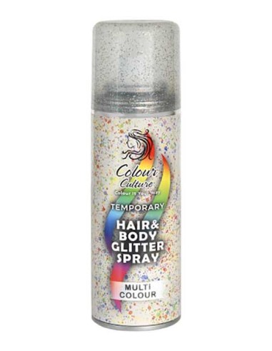 Colour Culture Temporary Multi Colour Hair And Body Glitter Spray