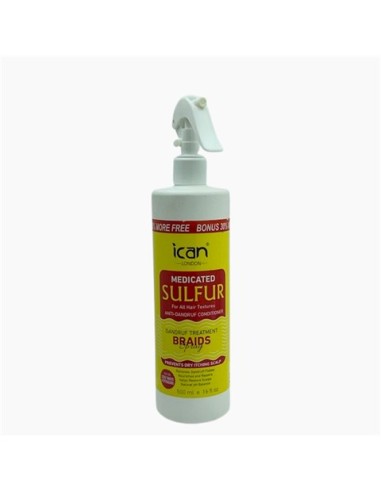 Ican Medicated Sulfur Dandruf Treatment Braids Spray