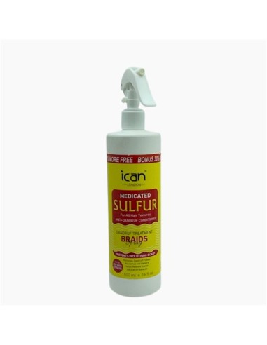 Ican Medicated Sulfur Dandruf Treatment Braids Spray Ican Medicated Sulfur Dandruf Treatment Braids Spray