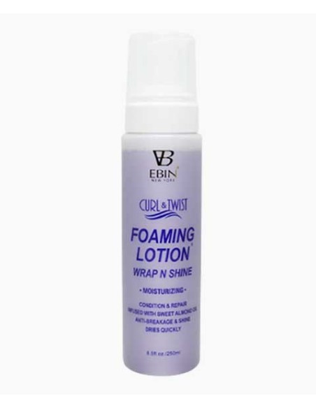 EBIN New York Curl And Twist Foaming Lotion Wrap And Shine Moisturizing EBIN New York Curl And Twist Foaming Lotion Wrap And Shine Moisturizing