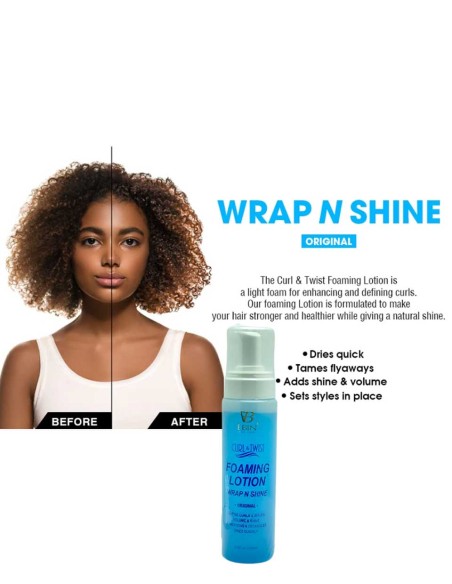EBIN New York Curl And Twist Foaming Lotion Wrap And Shine Original EBIN New York Curl And Twist Foaming Lotion Wrap And Shine Original