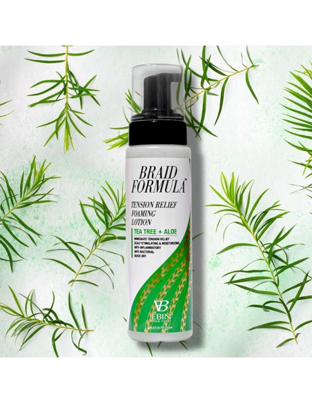 EBIN New York Braid Formula Tension Relief Foaming Lotion With Tea Tree And Aloe