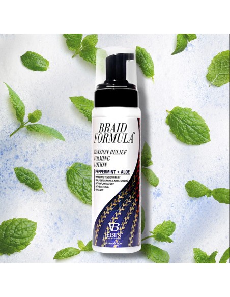 EBIN New York Braid Formula Tension Relief Foaming Lotion With Peppermint And Aloe EBIN New York Braid Formula Tension Relief Foaming Lotion With Peppermint And Aloe