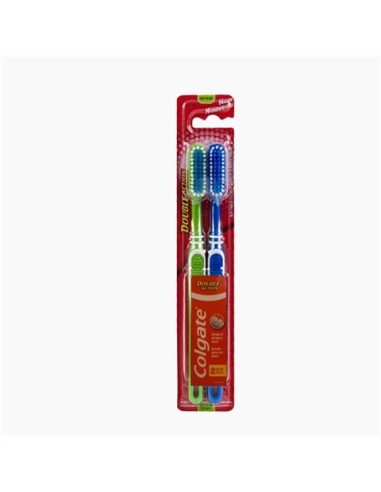 Colgate Double Action Medium Toothbrush 2 Value Pack