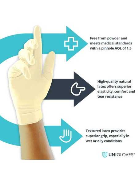 Uni Gloves Unicare Latex Powder Free Gloves