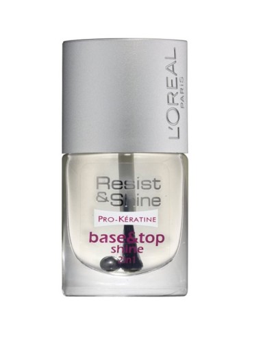 Make UpResist And Shine Pro Keratin Base Top Nail Varnish