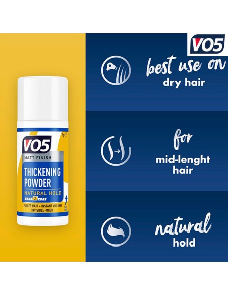 VO5 Matt Finish Natural Hold Thickening Powder VO5 Matt Finish Natural Hold Thickening Powder