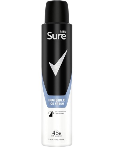 Sure Men Invisible Ice Fresh 48 H Deodorant Spray