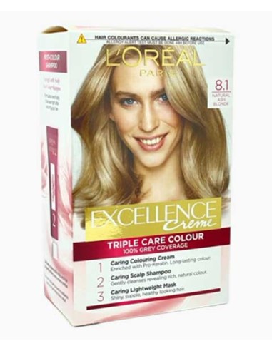 Loreal Excellence Creme Triple Care Colour 8.1 Natural Ash Blonde