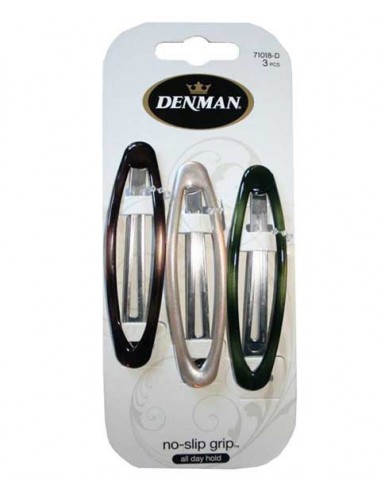 Hair AccessoriesDenman No Slip Oval Clips 3 Piece 71018 D Hair AccessoriesDenman No Slip Oval Clips 3 Piece 71018 D