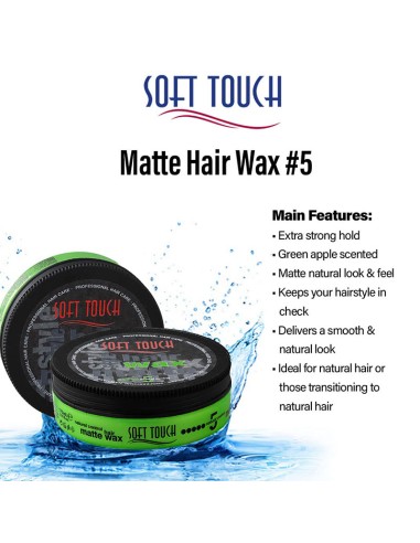 Soft Touch Natural Control Matte 5 Hair Wax Soft Touch Natural Control Matte 5 Hair Wax