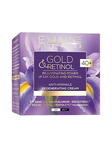 Eveline Gold Retinol Anti Wrinkle Regenerating Cream 40 Plus