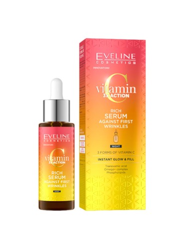 Eveline Vitamin C 3X Rich Night Serum Against First Wrinkles