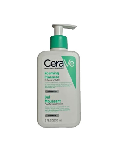 Cerave Foaming Cleanser For Normal To Oily Skin