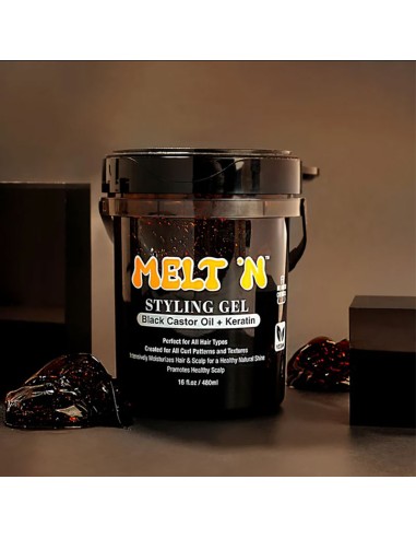 EBIN New York Melt N Black Castor Oil Keratin Styling Gel