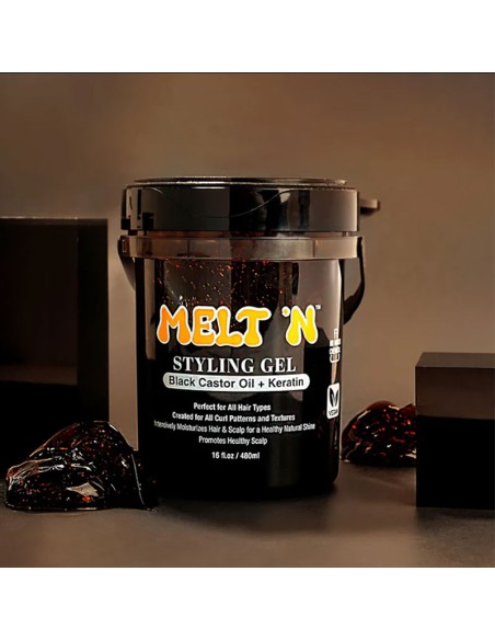 EBIN New York Melt N Black Castor Oil Keratin Styling Gel