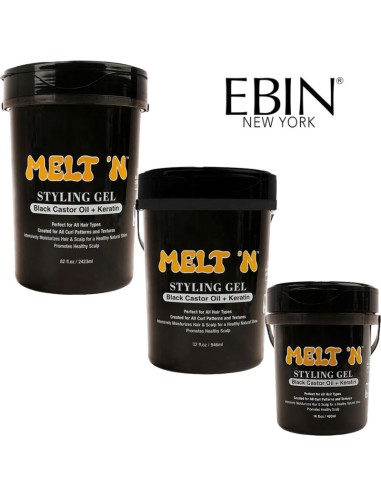 EBIN New York Melt N Black Castor Oil Keratin Styling Gel