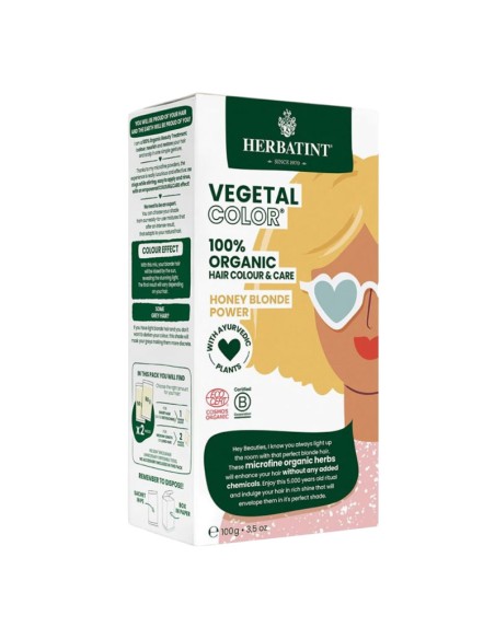 Herbatint Vegetal Organic Hair Color Honey Blonde Power