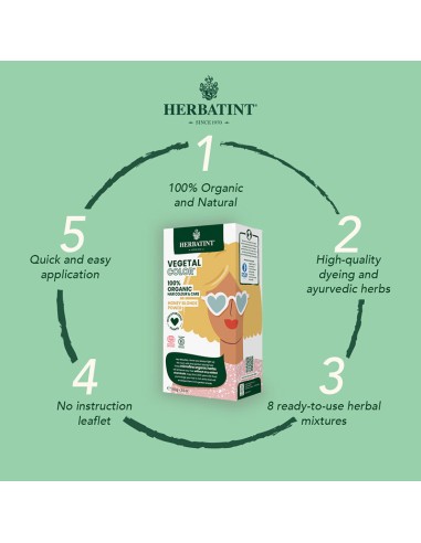 Herbatint Vegetal Organic Hair Color Honey Blonde Power