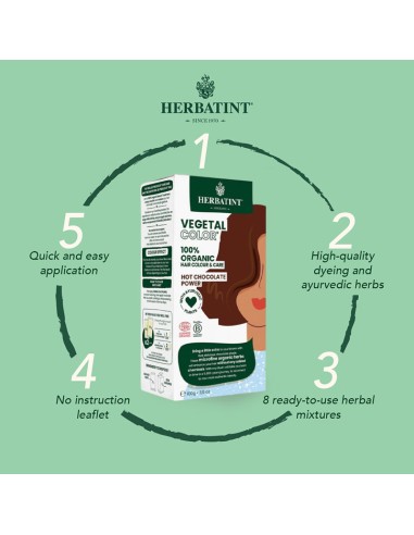Herbatint Vegetal Organic Hair Color Hot Chocolate Power