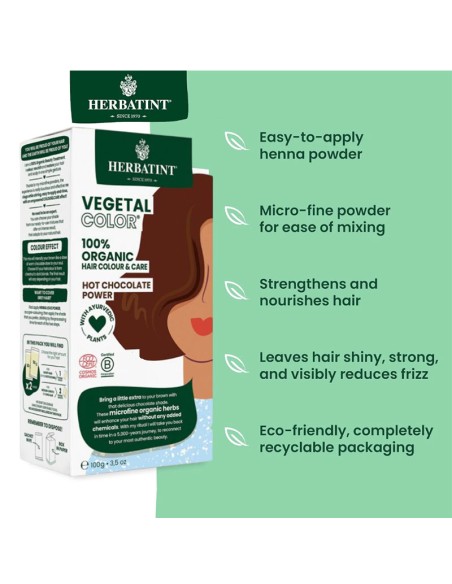 Herbatint Vegetal Organic Hair Color Hot Chocolate Power