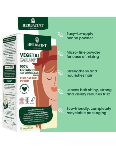 Herbatint Vegetal Organic Hair Color Pure Caramel Power