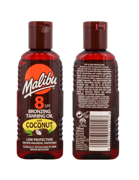 Bronzing Tanning Oil With Coconut SPF8