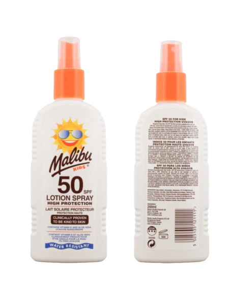 Malibu Kids High Protection Lotion Spray SPF50 Malibu Kids High Protection Lotion Spray SPF50