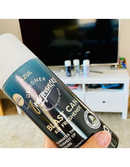 Designer Fragrances Blast Can Air Freshener & Sanitiser Azul Designer Fragrances Blast Can Air Freshener & Sanitiser Azul
