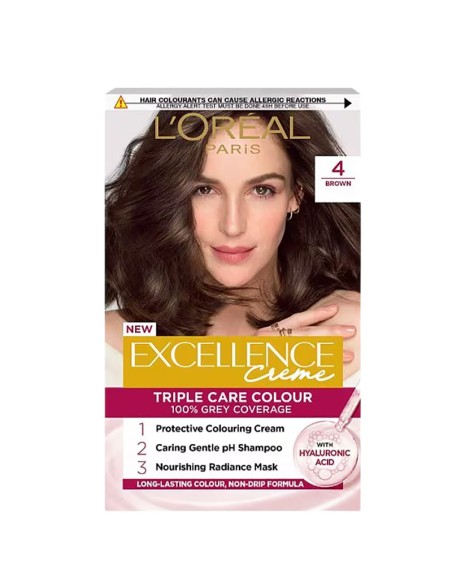 Loreal Excellence Creme Advanced Triple Care Creme Colour 4