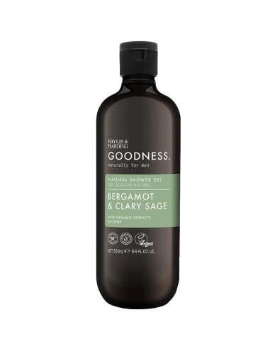 Goodness Men Bergamot & Clary Sage Natural Shower Gel