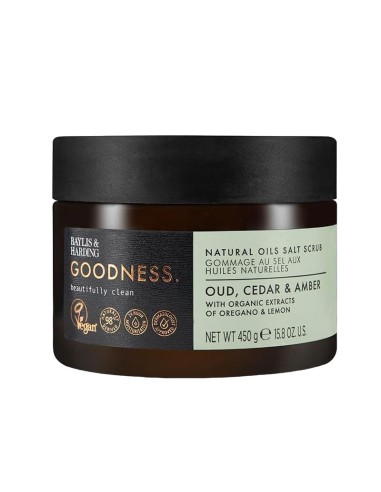 Goodness Oud Cedar & Amber Natural Oils Salt Scrub