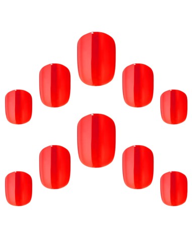 Elegant Touch Pillarbox Red Nail With Glue Elegant Touch Pillarbox Red Nail With Glue