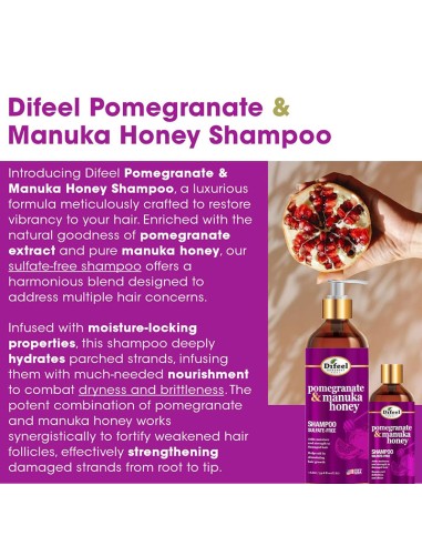 Difeel Pomegranate & Manuka Honey Shampoo Difeel Pomegranate & Manuka Honey Shampoo