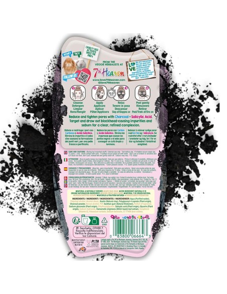 7Th Heaven Charcoal Pore Refine Peel Off Mask