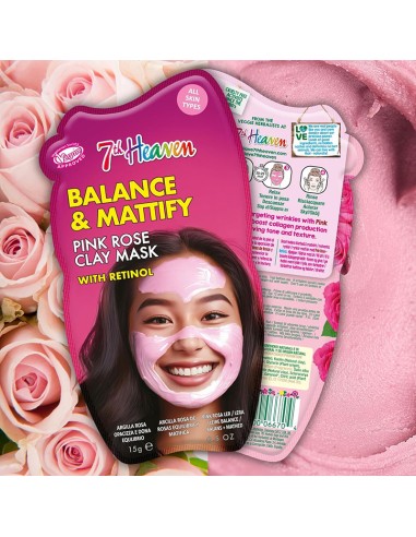 7Th Heaven Balance & Mattify Pink Rose Clay Mask