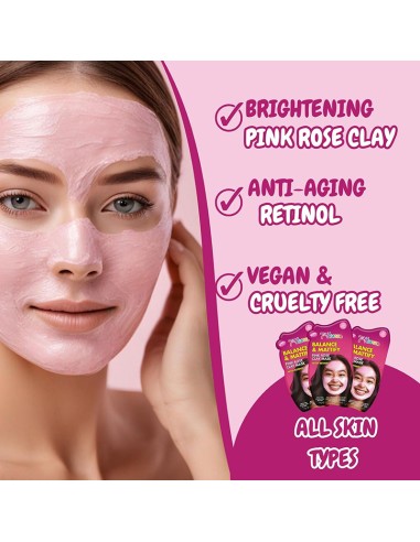 7Th Heaven Balance & Mattify Pink Rose Clay Mask
