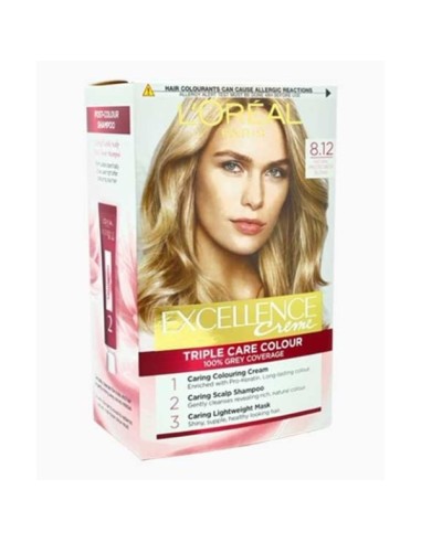 Excellence Creme Triple Care Colour 8.12 Natural Frosted Beige Blonde