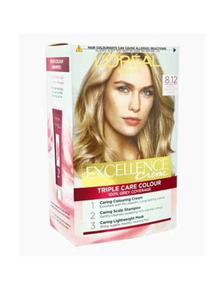 Excellence Creme Triple Care Colour 8.12 Natural Frosted Beige Blonde