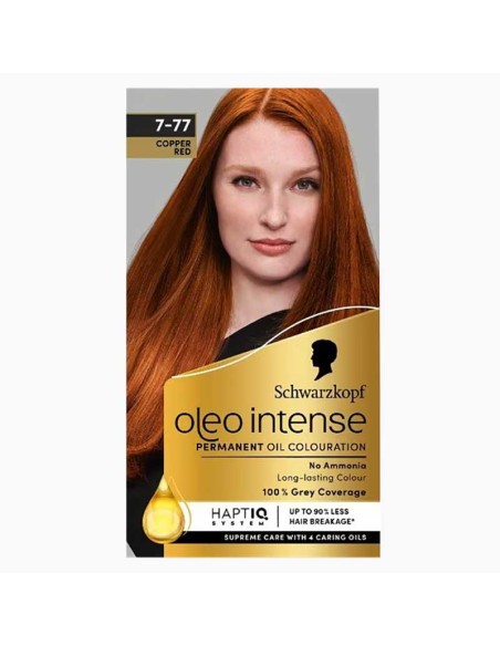 Schwarzkopf Oleo Intense Permanent Oil Colouration 7 77 Copper Red Schwarzkopf Oleo Intense Permanent Oil Colouration 7 77 Copper Red