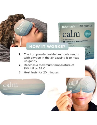 PopMask Calm 5 Self Heating Steam Eye Mask PopMask Calm 5 Self Heating Steam Eye Mask