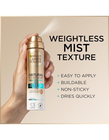Ambre Solaire Natural Bronzer Face Self Tan Mist Intense