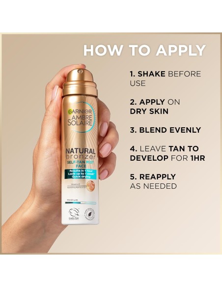 Ambre Solaire Natural Bronzer Face Self Tan Mist Intense