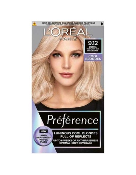 Preference Luminous Cool Blondes 9.12 Very Light Ash Preference Luminous Cool Blondes 9.12 Very Light Ash