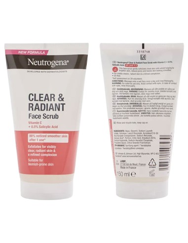 Neutrogena Clear And Radiant Face Scrub Neutrogena Clear And Radiant Face Scrub