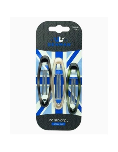 Hair AccessoriesDenman No Slip Oval Clips 3 Piece 71018 D Hair AccessoriesDenman No Slip Oval Clips 3 Piece 71018 D