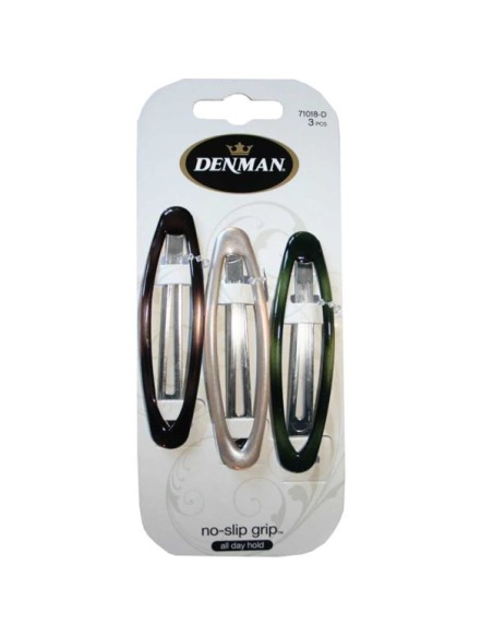 Hair AccessoriesDenman No Slip Oval Clips 3 Piece 71018 D Hair AccessoriesDenman No Slip Oval Clips 3 Piece 71018 D